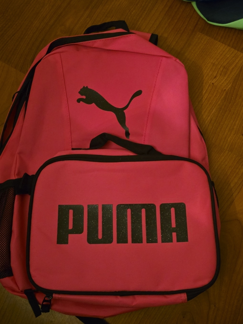 Puma Hot Pink Backpack with Black Logo